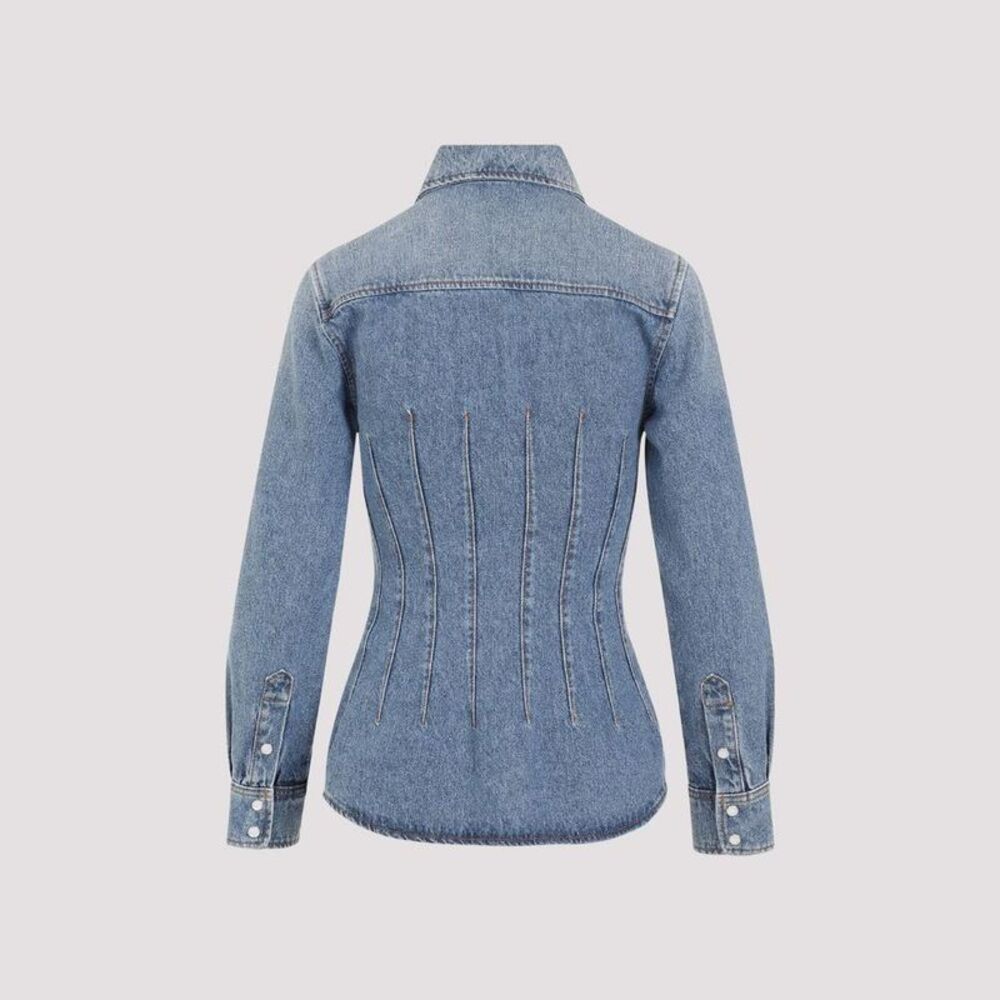 CHLOE Denim Seam Detail Shirt Women BLUE Shirts